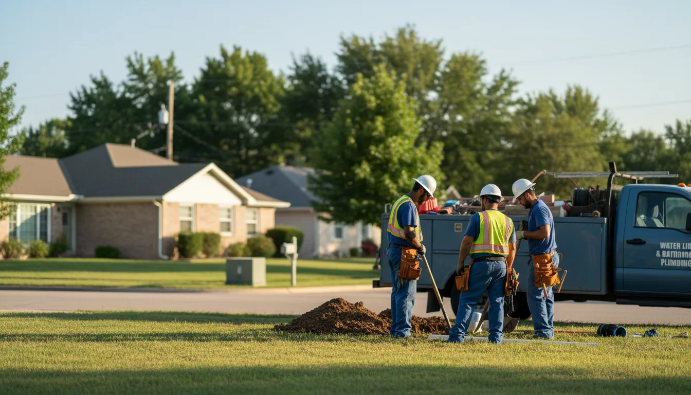 Residential water line and bathroom plumbing service in Kingman, AZ